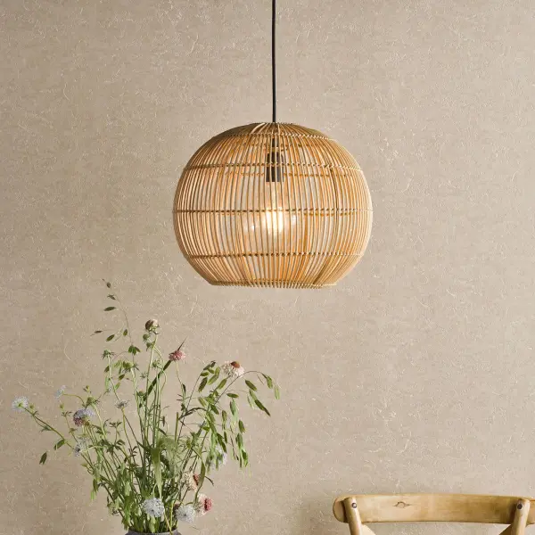 Kesler Natural Rattan Pendant